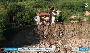 Tempête Alex : les dégâts à Saint-Martin-Vésubie filmés depuis un hélicoptère