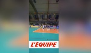 La joie de Montpellier après la victoire face à Paris - Volley - Ligue A (H)