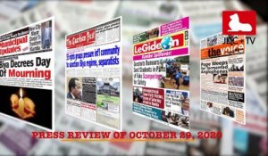 CAMEROONIAN PRESS REVIEW OF OCTOBER 29, 2020