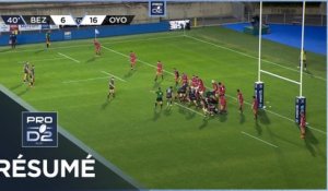 PRO D2 - Résumé AS Béziers Hérault-Oyonnax Rugby: 23-29 - J8 - Saison 2020/2021