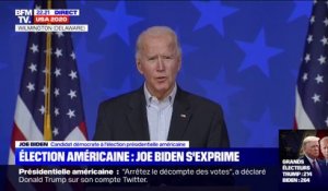 Joe Biden: "Chaque bulletin doit être comptabilisé"