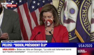 Nancy Pelosi: "Ce matin il est clair que le président Biden l'emportera"