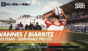 Les essais du match Vannes / Biarritz - Pro D2