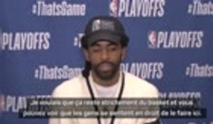 NBA - Irving : "Nous ne sommes pas au théâtre, nous ne jetons pas des tomates"