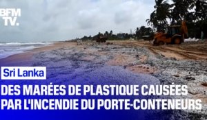 Au Sri Lanka, un navire en feu provoque des marées de plastique sur les plages et menace la biodiversité