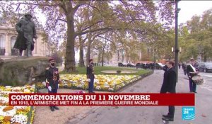 Commémorations du 11-Novembre : minute de silence devant la statue de Georges Clémenceau