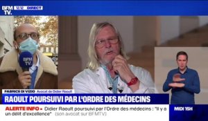 Pr Raout poursuivi par l'Ordre des médecins: "Il ne sera pas radié et même pas condamné", assure son avocat Me Fabrice Di Vizio