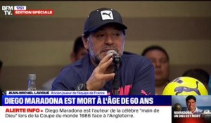 Jean-Michel Larqué à propos de Diego Maradona: "Il ne récite pas le football, il l'invente"