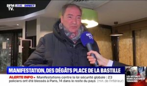 Loi sécurité globale: le gérant d'une brasserie saccagée à Paris témoigne après la manifestation