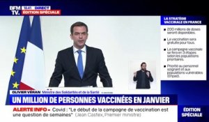 Olivier Véran: "Au cours des prochains mois, le vaccin ne changera pas fondamentalement le cours de l'épidémie"