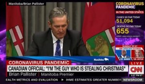 Coronavirus : En larmes, Brian Pallister, premier ministre de la province canadienne de Manitoba, exhorte la population à ne pas prendre de risques pour fêter Noël