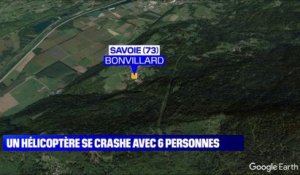 Savoie: un hélicoptère s'est écrasé avec six personnes à son bord, selon la préfecture