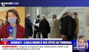 Procès des écoutes: Carla Bruni-Sarkozy est venue soutenir son mari au tribunal