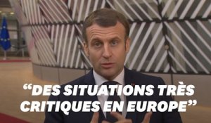 Emmanuel Macron tire la sonnette d'alarme sur le covid-19 en arrivant au Conseil européen