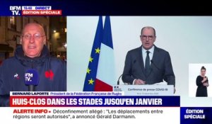 Selon Bernard Laporte, "si on prend les clubs de la Fédération française de rugby, on va avoir 27 millions d'euros de pertes nettes sur l'exercice"