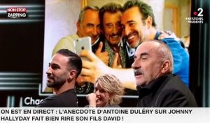 On est en direct : l’anecdote d’Antoine Duléry sur Johnny Hallyday fait bien rire son fils David ! (vidéo)