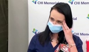 Une infirmière fait un malaise en pleine interview TV après avoir reçu le vaccin du COVID-19 !