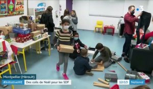 Noël : à Montpellier (Hérault), des colis pour les SDF