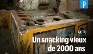 Une échoppe de « street food » antique exhumée à Pompéi
