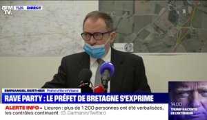 Le préfet d'Ille-et-Vilaine sur la rave party: "400 personnes sont en cours de contrôle, plus de 800 infractions Covid ont été constatées"