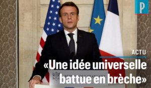 Invasion du Capitole : Macron appelle à « ne rien céder » face à « la violence de quelques-uns »