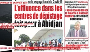 Le Titrologue du 08 Janvier 2021 / Covid-19 : L’affluence dans les centres de dépistage fait peur à Abidjan