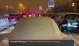 Espagne - Regardez les images de la tempête de neige qui s'est abattue sur le pays et qui a causé la mort d'au moins trois personnes