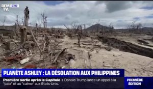Après l'éruption du volcan Taal, le paysage est totalement désolé aux Philippines