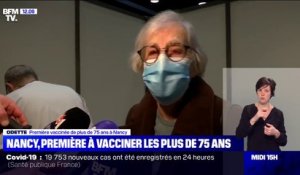 Odette, première vaccinée de plus de 75 ans à Nancy: "Il faut arrêter ce Covid qui mange la vie à tout le monde"