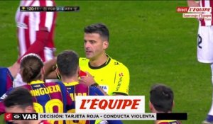 Messi reçoit le premier rouge de sa carrière avec le Barça - Foot - ESP - SuperCoupe