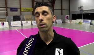 André Sa après la défaite d'Istres Provence Volley contre Mulhouse