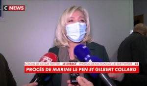 Marine Le Pen : «On débat à l’Assemblé d’une loi contre le séparatisme et c’est moi qui me retrouve devant un tribunal»