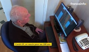 En Saône-et-Loire, un habitant se fait vacciner contre le Covid-19 le jour de ses 100 ans