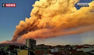 L'éruption de l'Etna provoque une pluie de pierres