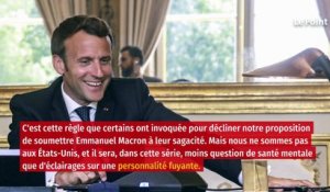Emmanuel Macron sur le divan