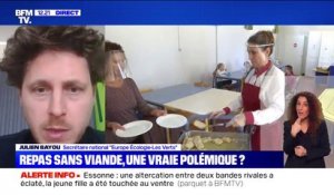 Repas sans viande: une "polémique minable" pour Julien Bayou
