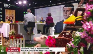 Le monde de Macron : Macron évoque un "pass sanitaire" en vue de la réouverture des lieux culturels et restaurants - 26/02