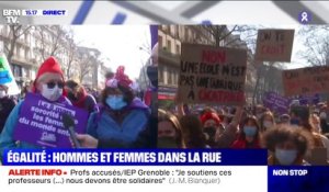 Journée des droits des femmes: une manifestation pour l'égalité hommes-femmes se déroule à Paris