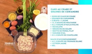 Recette : Cake au crabe et graines de coriandre