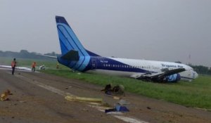 Sortie de piste pour un Boeing 737 à l'atterrissage en Indonésie