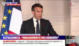 Emmanuel Macron: "Les engagements contractuels que nous avons eu avec AstraZeneca n'ont pas été honorés"