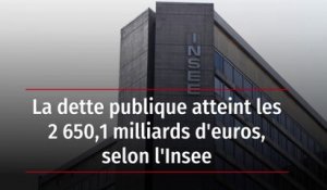 La dette publique atteint les 2 650,1 milliards d'euros, selon l'Insee