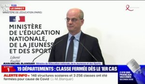 Jean-Michel Blanquer: "Dès qu'un seul cas sera constaté, on fermera l'ensemble d'une classe"