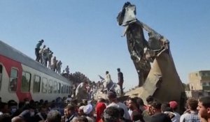 Egypte : collision entre deux trains, au moins 32 morts et et une soixantaine de blessés