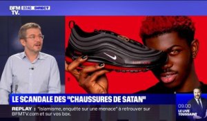 Le rappeur Lil Nas X fait polémique avec ses baskets "sataniques", contenant une goutte de sang