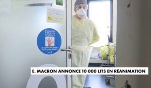 Emmanuel Macron annonce 10 000 lits en réanimation