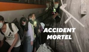 Un train déraille dans un tunnel à Taïwan, au moins 48 morts