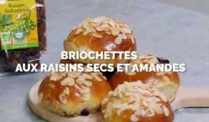 Briochettes aux raisins secs et amandes