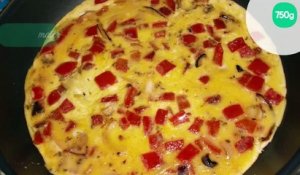 Omelette aux poivrons rouges facile