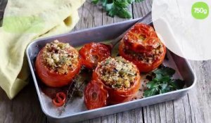 Tomates farcies au Quinoa et Lentilles